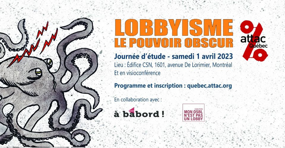 Affiche journée d'étude du 01-04-2023 Lobbyisme: le pouvoir obscur