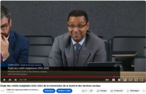 Lionel Carmant pendant l'Étude des crédits 2025