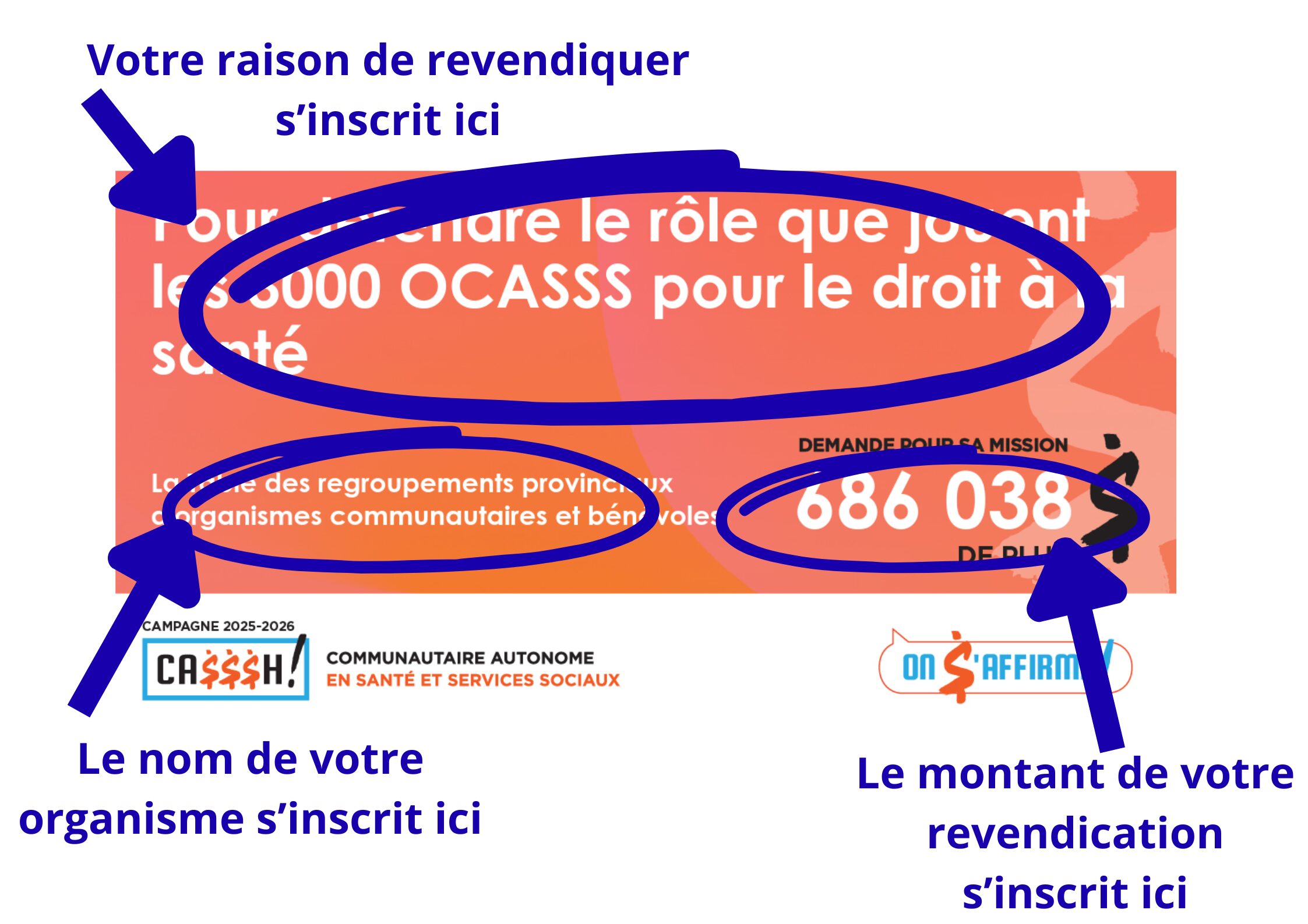 Le montant de votre revendication s’affiche ici