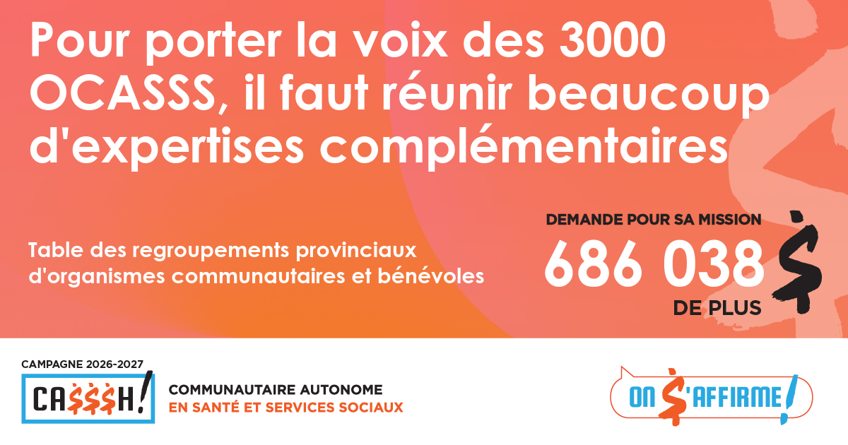 Table des regroupements provinciaux d’organismes communautaires et bénévoles