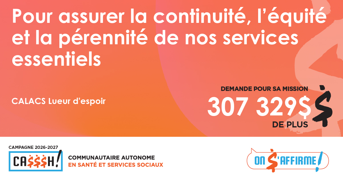 CALACS Lueur d’espoir