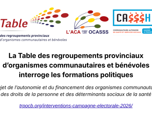 La Table intervient pendant la campagne électorale 2026