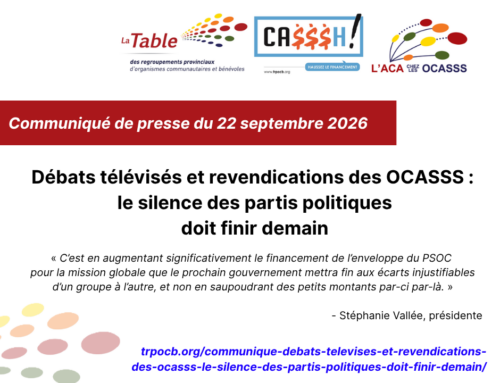 Débats télévisés et revendications des OCASSS : le silence des partis politiques doit finir demain